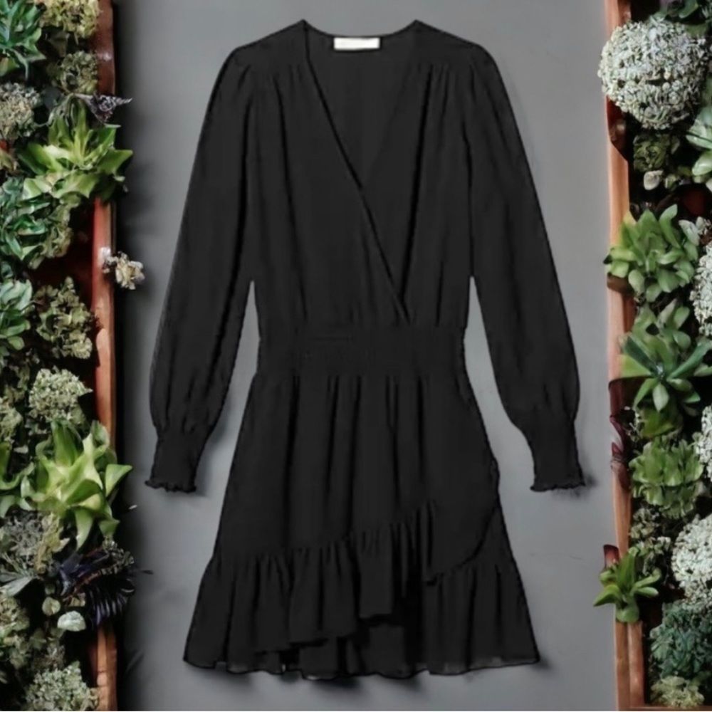 Michael Kors Smocked Ruffled Dress